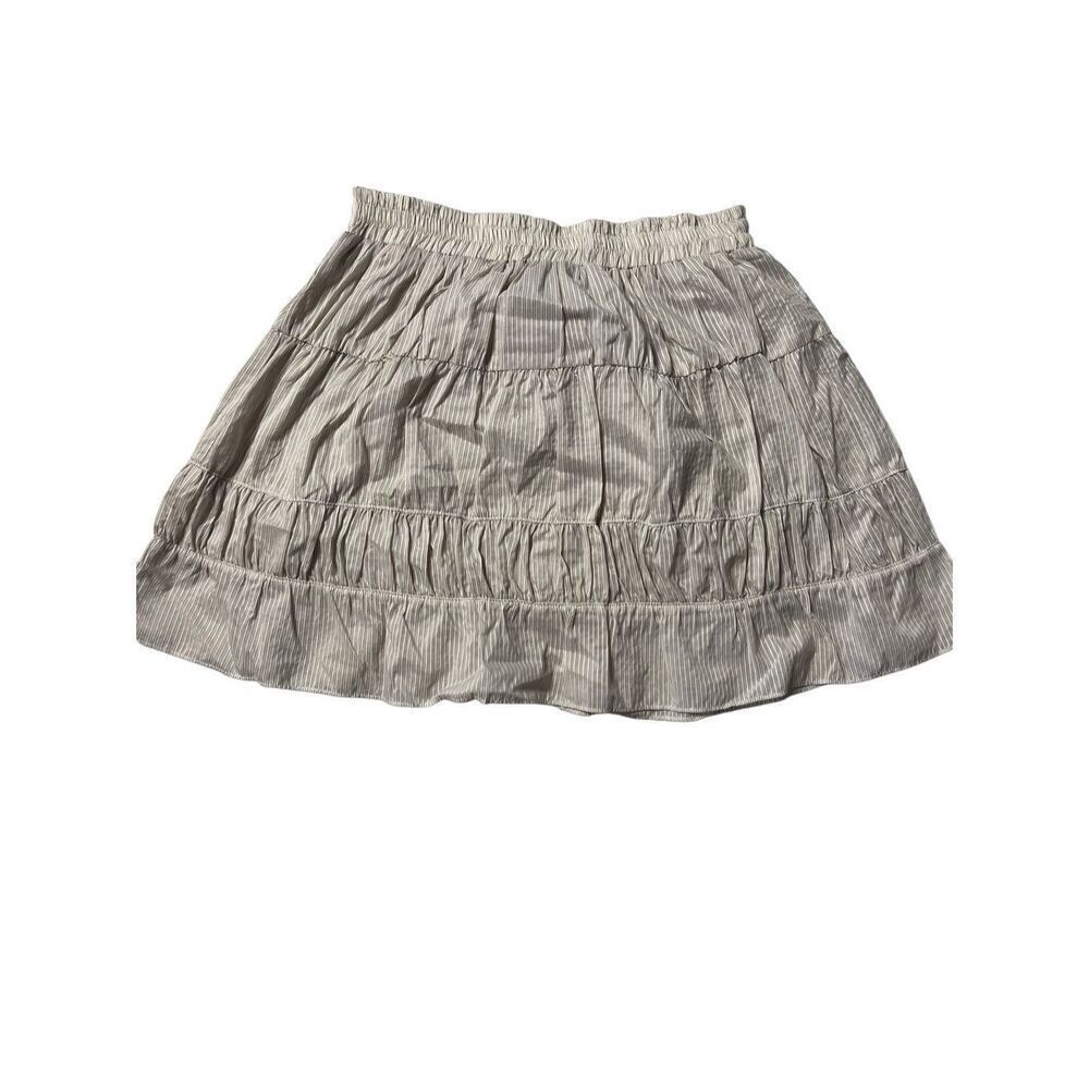 Misa Los Angeles Women's Natural Wren Pinstripe Smocked Mini Skirt Size XS NWT